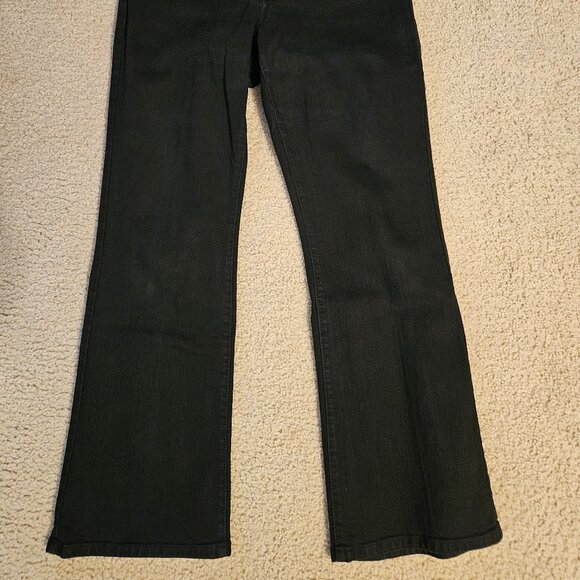 NYDJ Jeans Women's Black Denim Mid Rise Boot Cut - Lift Tuck Technology 10P - Picture 2 of 5